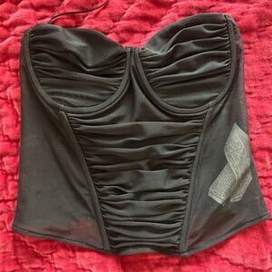 Zara Black Bustier Top- NWT